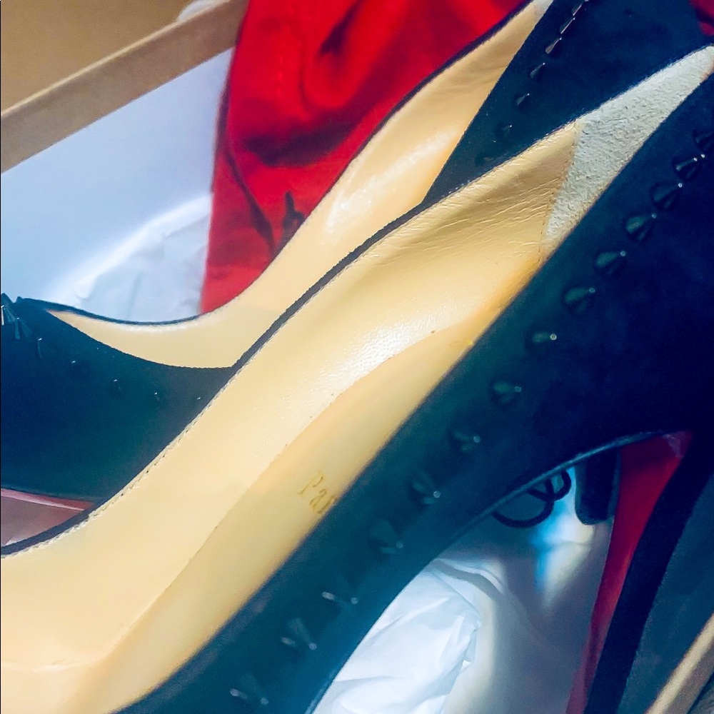 Size 36.5 Black Velvet Christian Louboutin Pumps